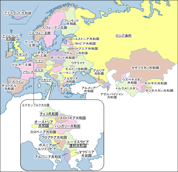 ヨーロッパ（NIS諸国を含む）のダム